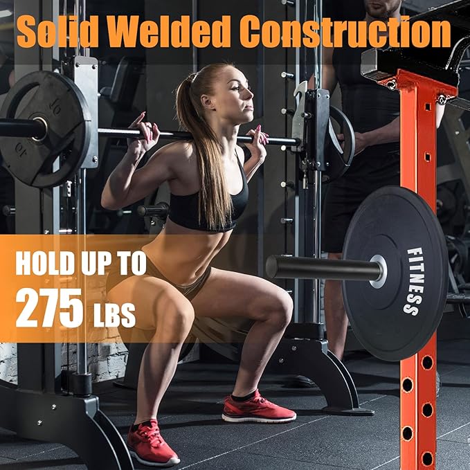 CAELUM Weight Plate Holder Power Rack Attachment, for 2 Inch Olympic Plate Storage, Squat Rack Holder Fits 2"x2", 2"x3", 3"x3" Power Cages