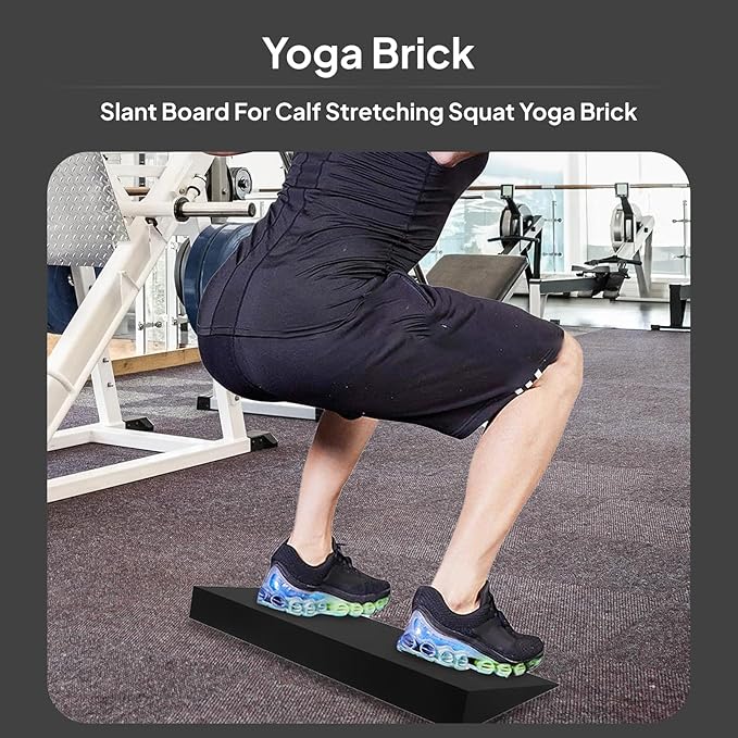 YIJU Squat Wedge Block Elevated Squat Footrest Cushion Slant Board Calf Stretcher for Fitness Stretch Balance Pilate Exercise