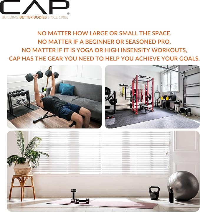CAP Puzzle Exercise Mats | 1” Thick EVA Interlocking Foam Tiles for Home Gym Flooring | Multiple Options