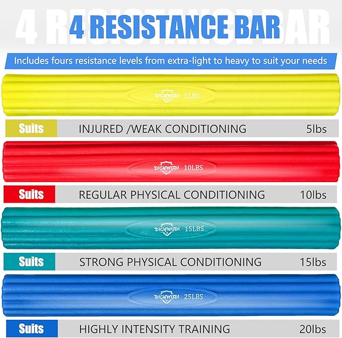 Flex Therapy Bar and Grip Strength Trainers set, Physical Therapy & Resistance Bar for Golfers Elbow, Tendinitis, Wrist,Forearms Pain, Improve Grip Strength and Relieve Pain