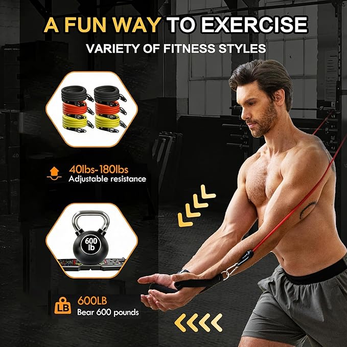 LALAHIGH Push Up Board,36 in 1 Home Gym Equipment with Ab Roller Wheel & Resistance Bands, Portable Foldable Workout Board for Full Body Strength Training Men Women,Gift for Boyfriend
