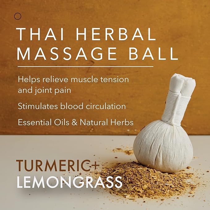 Verve CULTURE Thai Herbal Massage Ball Relieve Stress, Fatigue & Muscle Tension | Natural Aromatic Compress Ball | Traditional Herbal Spa Remedy