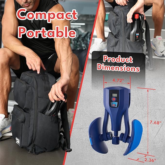 Pelvic Floor Exercise Devices,0-132lbs Adjustable Resistance,3-in-1 Inner Thigh Exerciser,Thigh Trainer Kegel Exercise for Men & Women,Home Gym Fitness