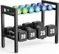 Dumbbell Rack 2-Tier Adjustable Weight Rack For Home Gym Dumbbells Kettlebell (Rack Only)