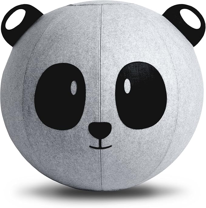 Vivora Niko Children's Anti Burst Inflatable 18 Inch Spherical Bounce Exercise Ball Ergonomic Chair, Panda Bear