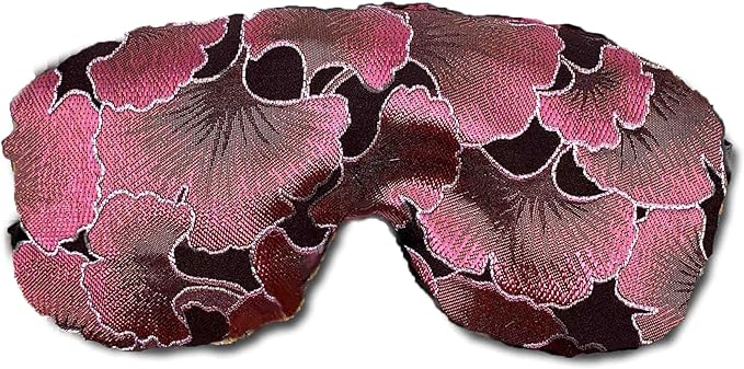 Handmade Weighted Sleep Eye Mask Yoga Pillow - Flax Seed Fill - Lavender Scented - Chocolate Ginkgo - TEMFL-CG