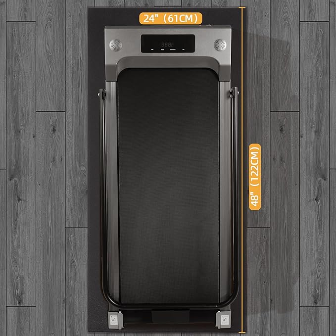 Fitvids High Density 1/4-Inch Thick Gym Equipment Mat, Non-Slip Floor Protection for Heavy Exercise, Treadmill and Bike Mat in Multiple Sizes