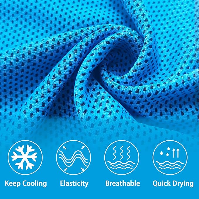 90Pack Cooling Towels for Neck and Face (40"x12"), Ice Microfiber Cooling Towels Bulk for Workout Cooling Neck Wraps Sweat Towels for Gym Yoga Golf Running Sport