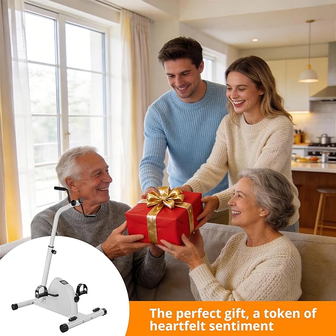 Arm Leg Pedal Exerciser Bike Hand Arm Leg and Knee Peddler Adjustable Fitness Equipment for Seniors Cardio Exercise