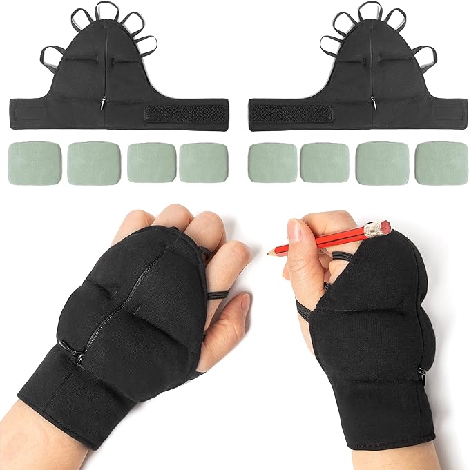Weighted Gloves for Tremors, Wrist Weights for Hand Tremors and Parkinsons Patients, Steady Hand Adjustable Weighted Gloves (Patent Pending)