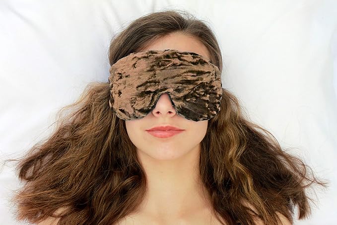 Handmade Opulence Yoga Eye Pillow - Weighted Flaxseed Fill, Lavender Aromatherapy, Satin & Velvet, Adjustable Strap - Ideal for Meditation & Restful Sleep - Blue Lagoon - TEMFL-BL