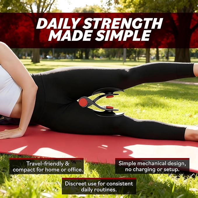 Adjustable Thigh Trainer for Women and Men – Inner Thigh Exerciser, Hip and Glute Workout Equipment, Leg Toning Device for Home Gym Workout