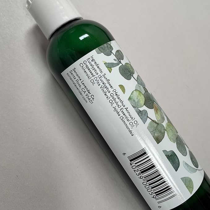 Eucalyptus Massage Oil by Sonoma Lavender, Body Oil for Sore Muscles, Massaging Oil for Full Body, 4 oz