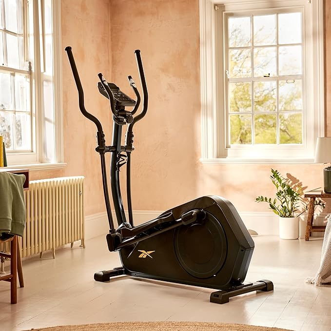 Reebok FR20 Home Elliptical Cross Trainer, Black, Cardio Exercise, 8 Resistance Levels, 264 lb. Capacity, Plus 60 Day Free Kinomap Membership