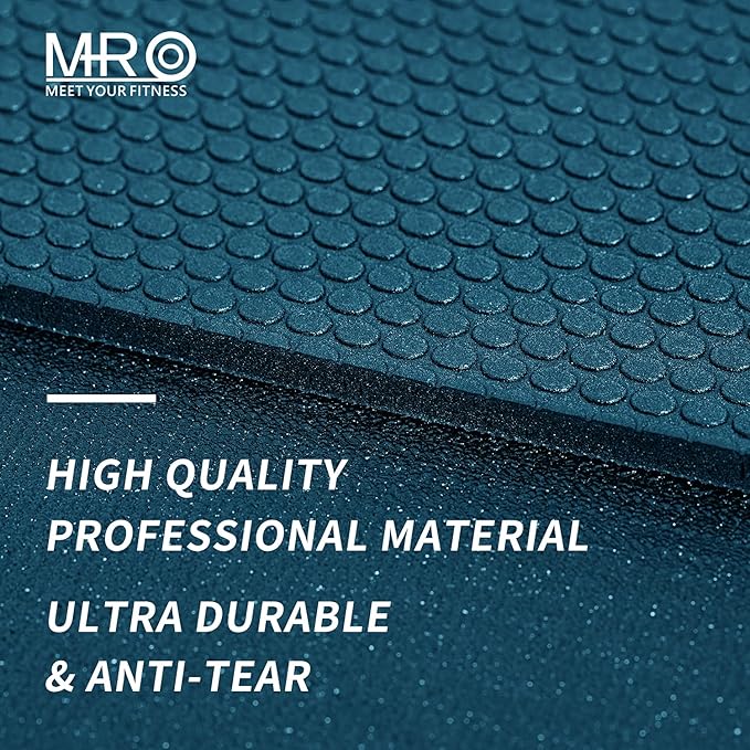 MRO Extra Large Exercise Mat 12'x7'/9'x7'/7'x7'/7'x5'(7mm), High-Density Workout Mats for Home Gym Flooring, Non-Slip, Extra Thick Durable Cardio Mat, Ideal for Plyo, MMA, Jump Rope - Shoe Friendly