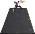 GXMMAT Large Yoga Mat 12'x6'/10'x6'/6'x8'(7mm), Extra Thick Workout Mats for Home Gym Flooring, Ultra Comfortable Non-Slip Quick Resilient Barefoot Wide Exercise Mat for Pilates, Stretching,Meditation