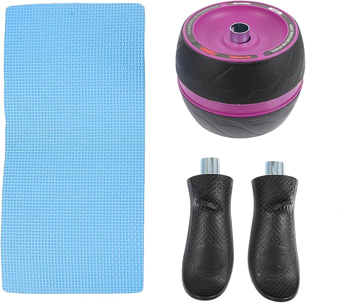 Ab Roller Wheel with Automatic Rebound Abs Exercise Roller for Core Strength Training Home Fitness Equipment for Men and Women Workout Tool and Belly Fat Reduction