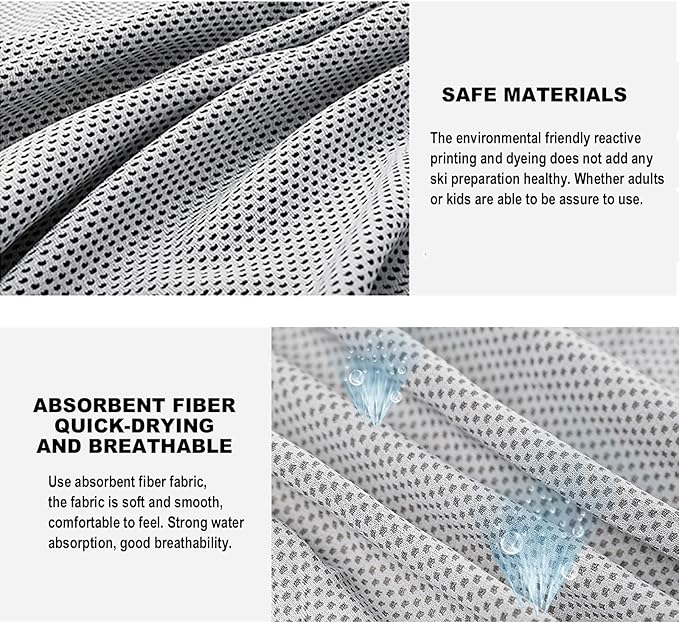 Pack of 20 Cooling Towel 40x12'' Ice Towel for Neck and Face Microfiber Chilly with Bag Breathable Yoga Gym Stay Cool Towels Sweat Rag for Workout Running Camping Pilates Beach, Light Gray