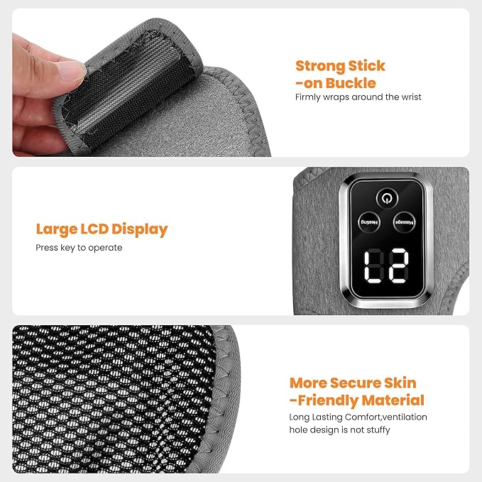 YAZHI Foot Massager 2-in-1 Warming Wrap – Relax & Renew Foot & Ankle Massager with 3 Modes & 4 Heat Levels, Portable for Home or Travel 2pack