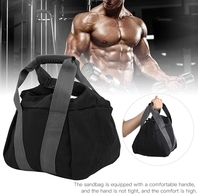 Topyond Weightlifting Sandbag Fitness Equipment Reinforced Webbing Workout Yoga Sandbag Comfortable Handle for Home Gym and Travel