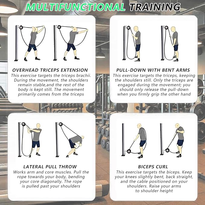 Endless Rope Trainer Machine,0-30kg Adjusted Resistance,Athletes Suspension Pulley Trainer,330lb Load Capacity,for Grip Arms Back and Core Strength