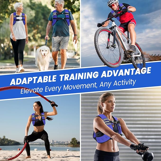 Weighted Vest Woman, 6/8/12/16/20/25/30 Lb Unisex Reflective Strength Training Weight Vest For Running, Jogging, Cardio & Workouts
