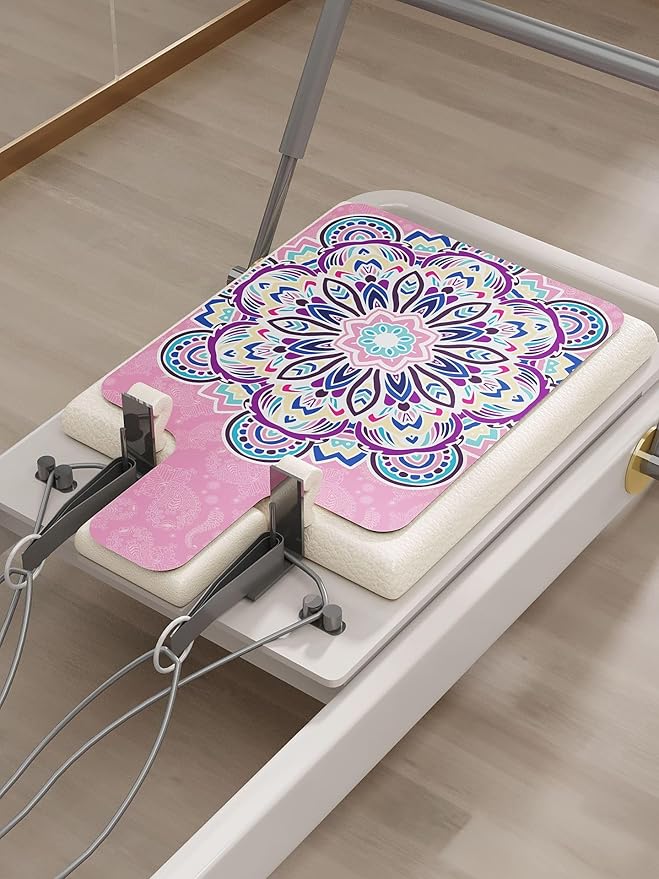 Pilates Reformer Machine Mat 1.5mm Thin, Strong Fit, Sweat-Absorbent, Non-Slip, Foldable and Washable