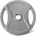 Amazon Basics 2-Inch Olympic Cast Iron Grip Weight Plates