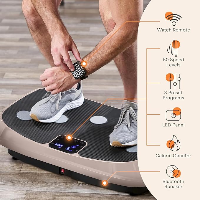 Lifepro Rumblex 4D Vibration Plate Exercise Machine with Triple Motor Oscillation, Linear, and Pulsation – Advanced 4D Vibration Technology for Whole Body Fitness, Weight Loss and Recovery at Home