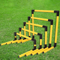 Portable Hurdles Training Equipment 5 Pack, PVC Pipe Agility Training Hurdles Sport Squad Speed Hurdles Set Obstacle Training Track and Field Hurdle (Color : Yellow)