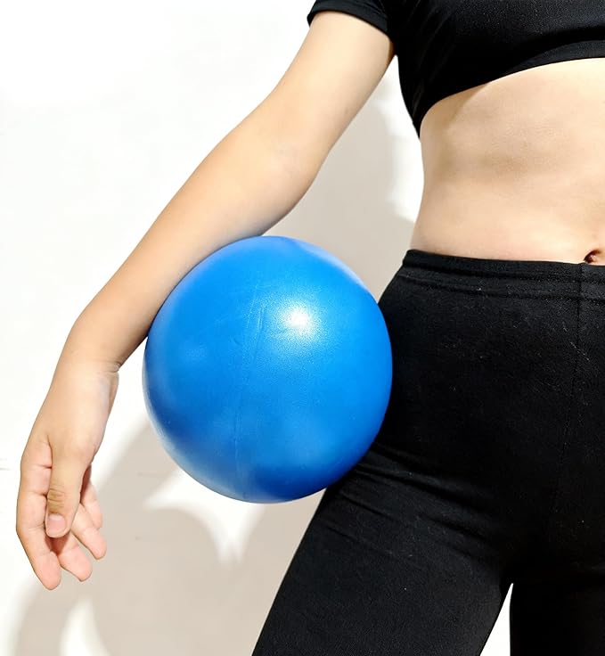 9 Inch Mini Exercise Ball - Portable Non-Slip Surface Yoga & Pilates Ball for Core Training, Fitness - Home & Office Use