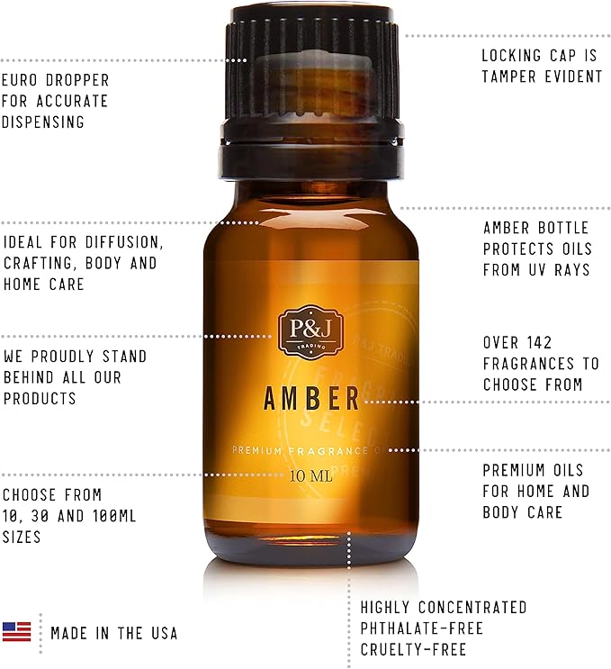 P&J Trading Fragrance Oil for Diffusers for Home - Pear 10ml Fragrance Scents for Candle Making - Soap Making Supplies & Car Diffuser Scents