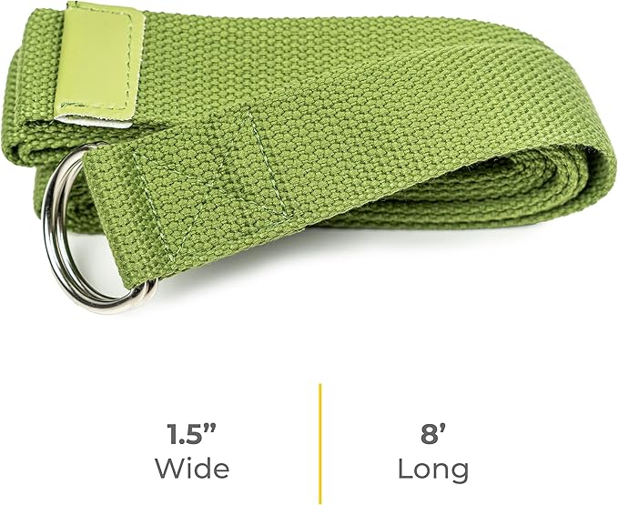 Sunshine Yoga 10-Pack Yoga Strap, 8-Foot Yoga Straps With Anti-Slip D-Ring Buckle, Adjustable Leg Stretching Strap, Exercise Stretch Strap for Muscle and Hamstring Stretch