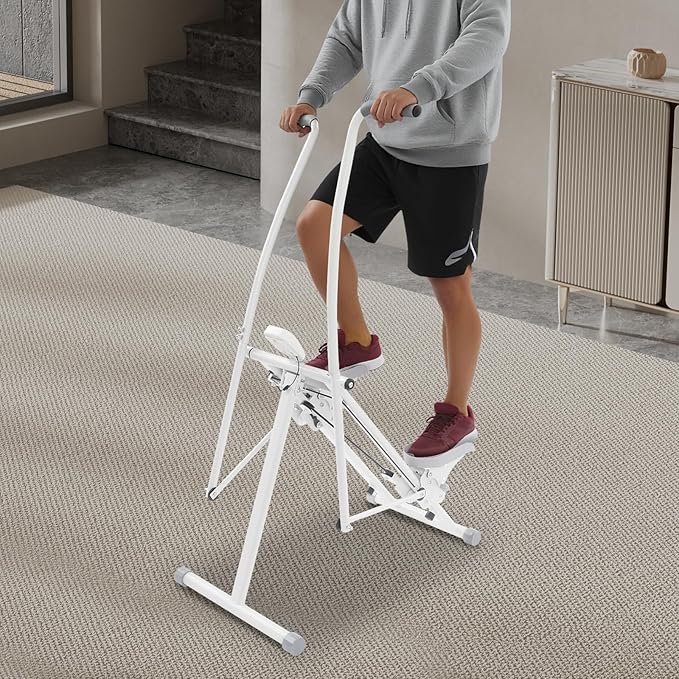Stair Stepper Machine, Stair Climber for Home Full Body Workout, 220 LBS Capacity Stepper Fitness Equipment with LCD Display, 3-Level Adjustable Pedals, Compact Stepping Machine for Home Gym