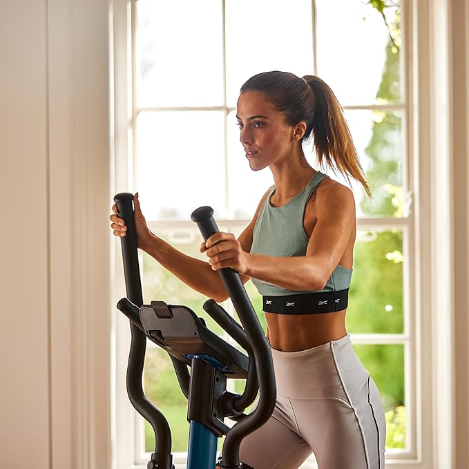 Reebok FR20 Home Elliptical Cross Trainer, Black, Cardio Exercise, 8 Resistance Levels, 264 lb. Capacity, Plus 60 Day Free Kinomap Membership