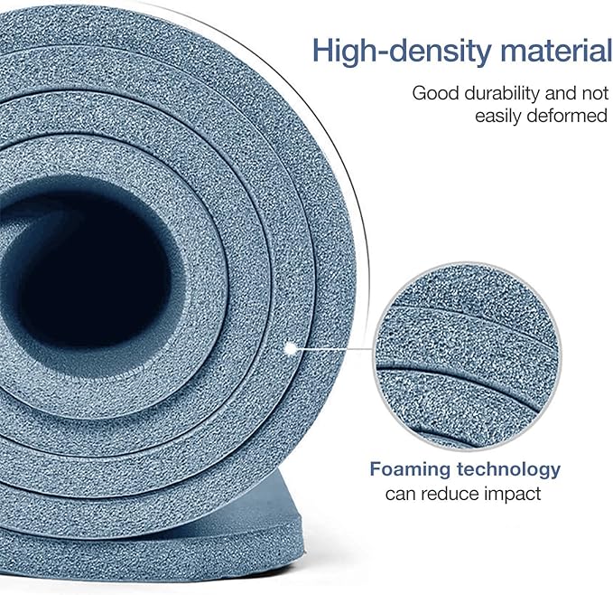 Gruper Yoga Mat Non Slip NBR Extra Thick Yoga Mat, 72"L x 32"/24"W x 0.6"/0.4"TH (185cm x 80cm/61cm x 15mm/10mm), Anti-Tear Exercise Mat with Carrying Strap and Bag, Workout Mats for Yoga, Pilates