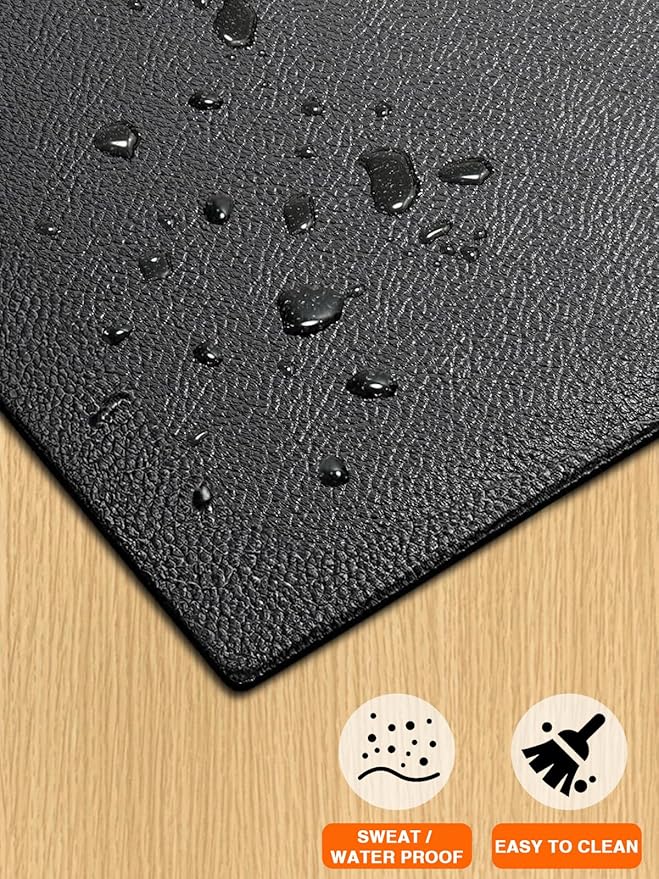 Treadmill Mat,70"x32",6mm Thickness Foldable Exercise Equipment Mat for Carpet Hardwood Floors, Compatible with Walking Pad,Spin Bike,Elliptical Trainer,Rowing Machine