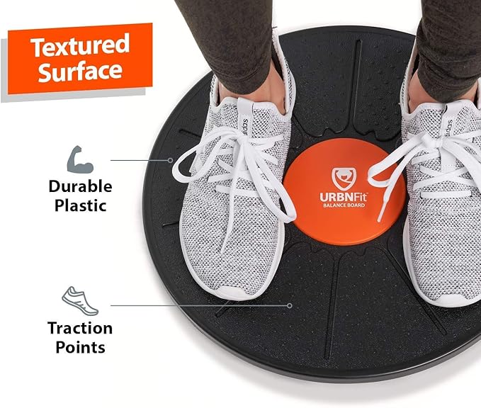 URBNFit Standing Desk Balance Board – Balancing Board for Under Desk- Exercise Balance Stability Trainer, Helps Increase Strength and Flexibility, Full Body Exercise - Office Wobble Boards – 15 Inch
