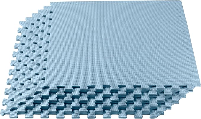 We Sell Mats 3/8" Thick Multipurpose EVA Foam Exercise Floor Mat, Interlocking Tiles, Anti-Fatigue for Home or Gym