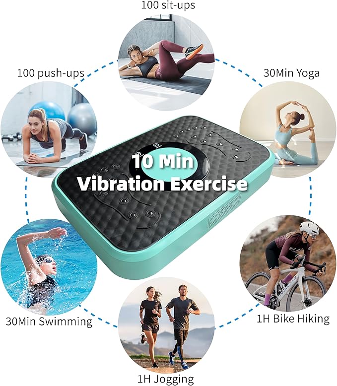 Vibration Plate Fitness Machine for Whole Body Workout, 120 Speed Levels, Fat Burning & Weight Loss Equipment with Quiet Motor, Smart Display, Remote Control for Men and Women
