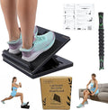 14" Premium Slant Board for Calf Stretching & Exercise with Bonus Muscle Roller – Velour Incline Board, Calf Stretcher & Stretch Mobility Board for Deep Stretch, Physical Therapy & Fitness Training