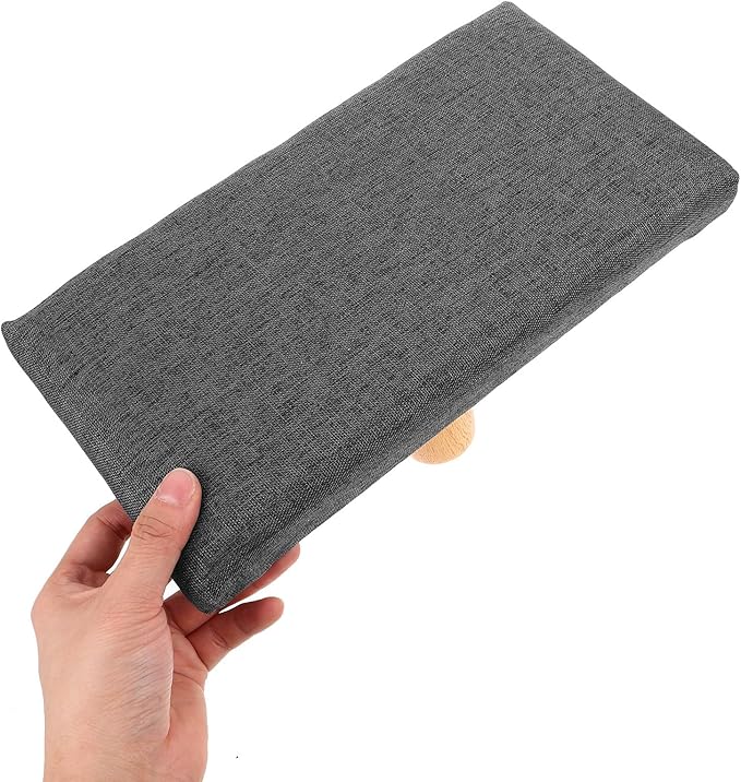 Sosoport Ergonomic Prayer Stool with Soft Cushion Single-Leg Meditation Bench for Sitting Kneeling and Balance Training Portable Gray Seat Suitable for Users