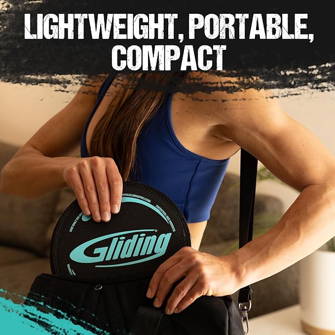 Gliding Discs for Working Out - Exercise Sliders for Carpet & Hardwood Floors 1 Pair, Authentic Workout Sliders Disc for Full Body Resistance Workout, Includes 4 Streaming Video Workouts