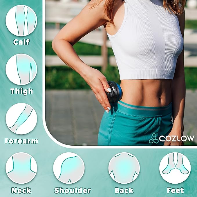 Massage Ball, Muscle Massager Roller Tool for Trigger Point Deep Tissue Release, Hand Held Manual Massage Therapy for Back, Neck, Leg, Shoulder, Foot Pain Relief by Cozlow
