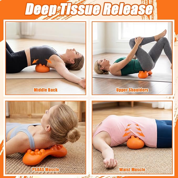 Ceenna Hip Massager for Psoas Release, Firm Sciatica Pain Relief Devices with 14 Massager Nodes, Deep Tissue Release Tool for Hip and Lower Back Pain