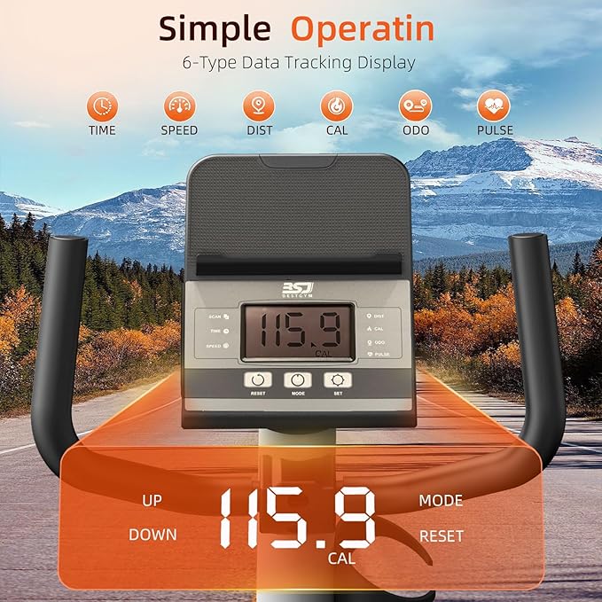 Recumbent Exercise Bike, Recumbent Stationary Bike for Home,Quiet Recumbent Stationary Bikes for Adults & Seniors, 8-Level Resistance, Supports 350LBS, Magnetic Recumbent Bike with Smart APP, LCD Monitor, Heart Rate Handle