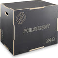 Philosophy Gym 3 in 1 Non-Slip Wood Plyo Box- Jump Plyometric Box for Training and Conditioning