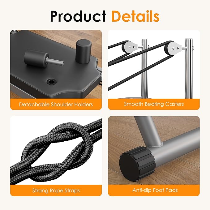 Foldable Pilates Reformer Machine for Home Use - 330lbs Capacity with 5 Alloy Springs, 11 Resistance Levels & UP Leather Surface, Space-Saving Fitness Equipment
