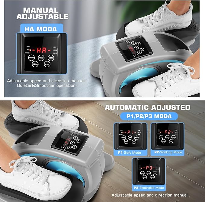ANCHEER Under Desk Elliptical Machine, Electric Seated Pedal Exerciser, Mini Elliptical Machines, LCD Display Monitor, Portable Quiet Elliptical Machine, Leg Exerciser for Home