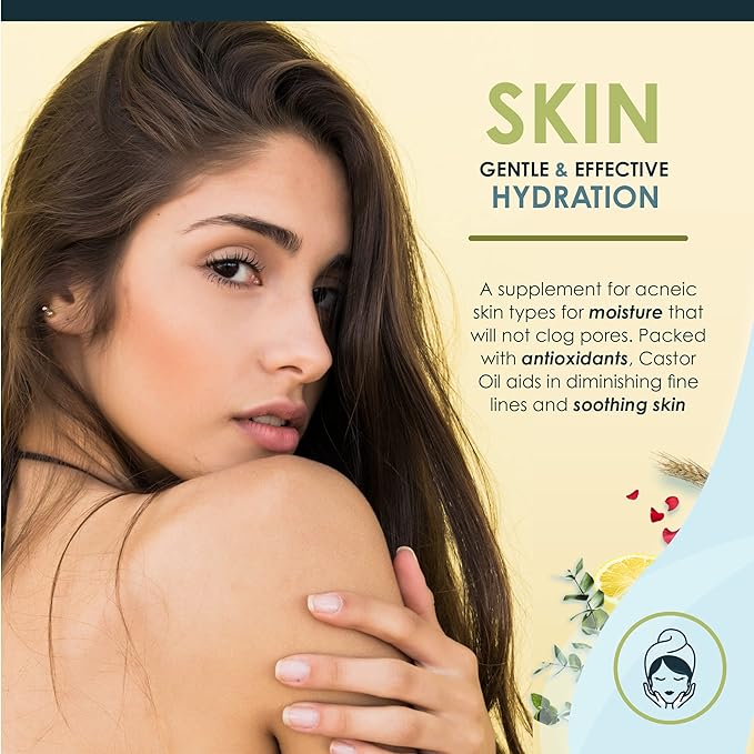 Zatural Castor Oil Naturally Grown 100% Pure Cold Pressed Castor Oil Hexane Free Hair Growth Eylash Serum and Eybrows or Body Wraps and Detox (16oz)